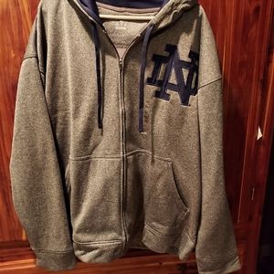 Men's Notre Dame zip-up sweatshirt.  "On hold"